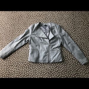 Leather like bomber jacket, grey, size S